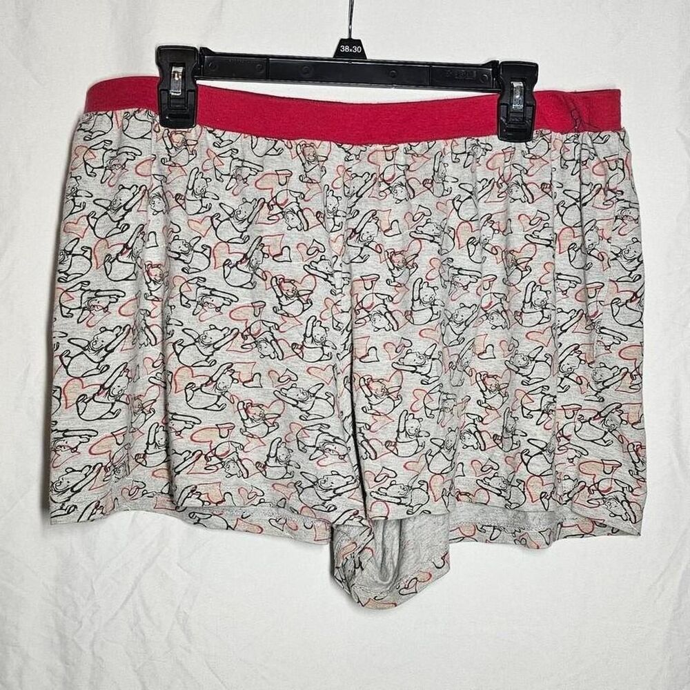disney Winnie the pooh grey red soft shorts